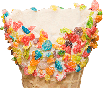 Cereal dipped waffle cone