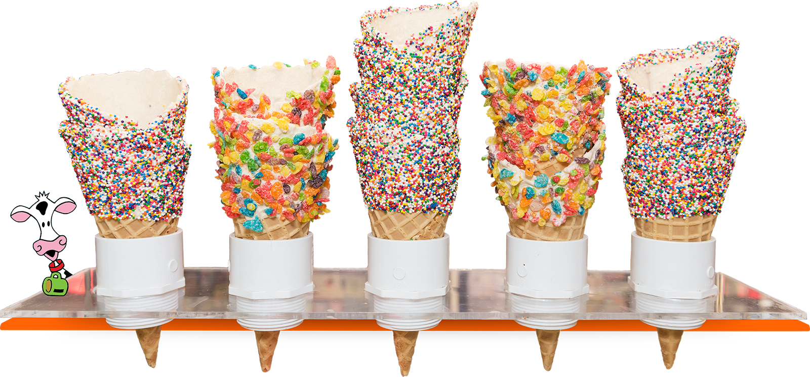 Ice-cream-cones-in-Java-Cow-Coffee-and-Ice-Cream